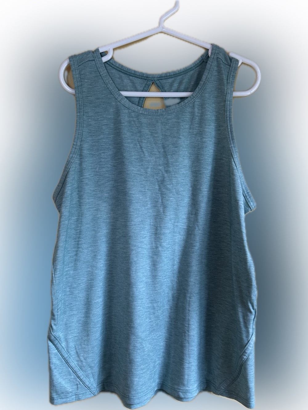 Light Green Athletic Tank Top with Keyhole cutout - Girls size L